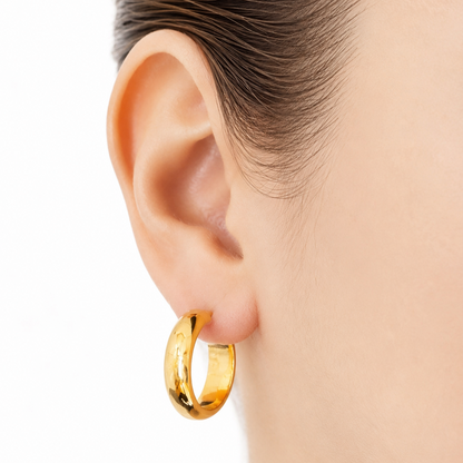 Marian Earrings / 2.8 gr / 2.2 cm / 18k Italian Gold