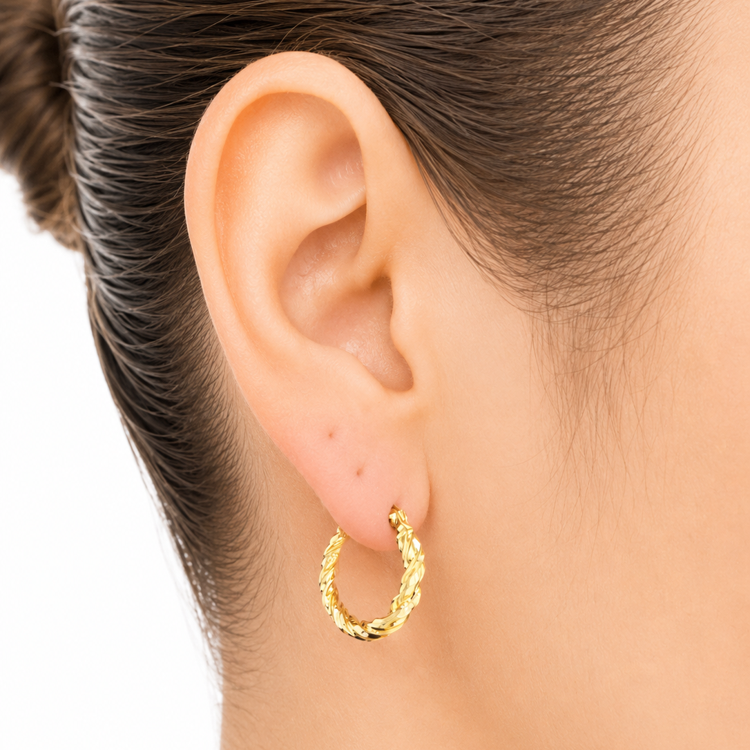 Cece Earrings / 1.60 gr / 1.7 cm / 18k Italian Gold