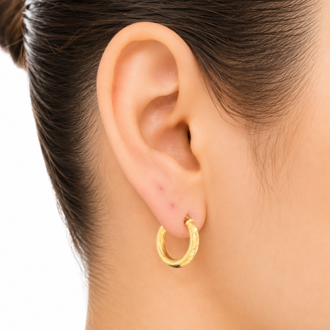 Emma Earrings / 1.85gr / 2 cm / 18k Italian Gold