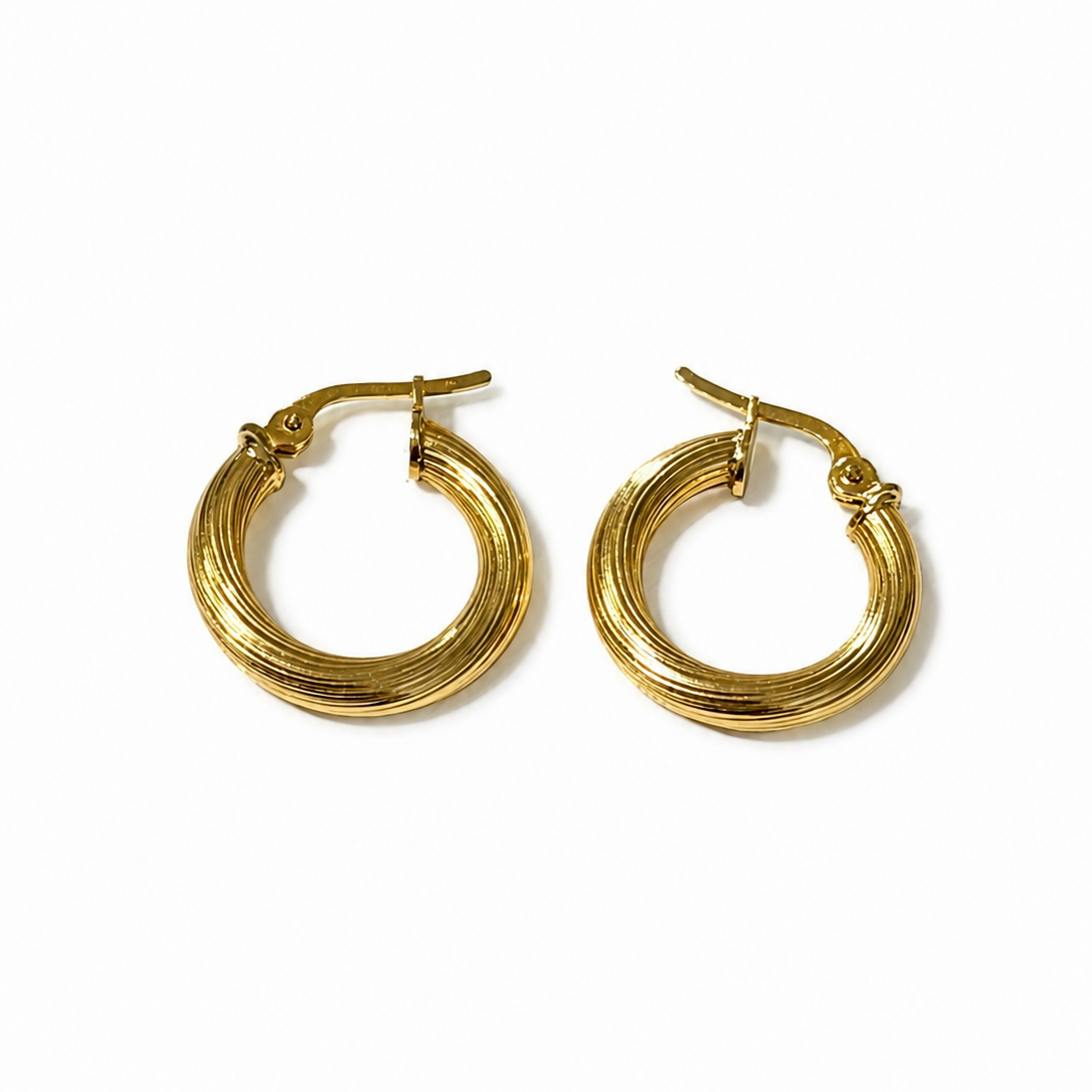 Emma Earrings / 1.85gr / 2 cm / 18k Italian Gold