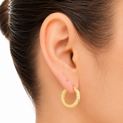 Luni Earrings / 2.35 gr / 2.5 cm / 18k Italian Gold