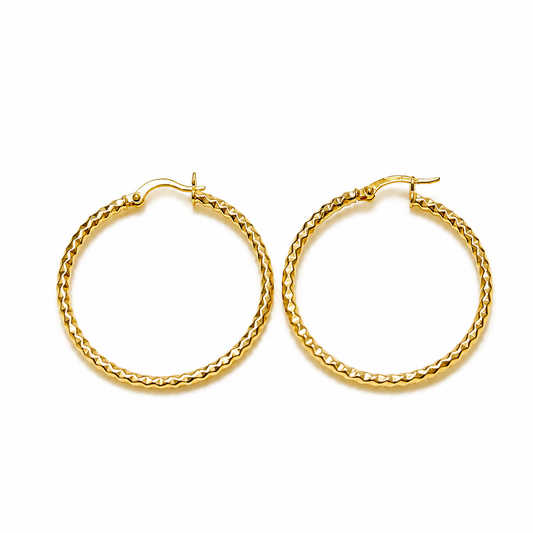 Laura Hoop Earrings / 2.6 gr / 4 cm / 18k Italian Gold