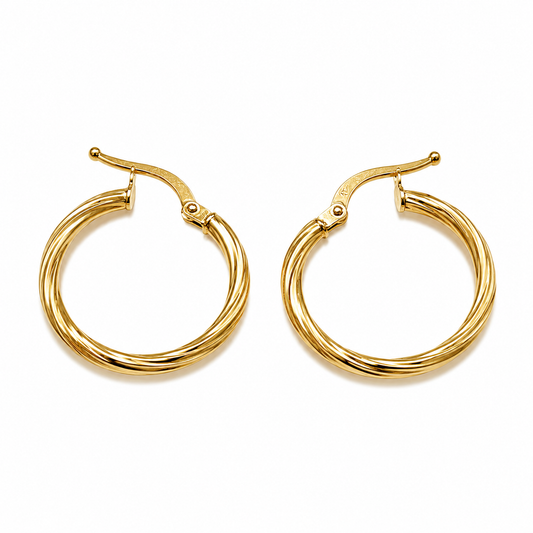 Soli Earrings / 1.25gr / 2.3 cm / 18k Italian Gold
