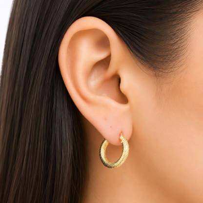 Mily Hoop Earrings / 1.98 gr / 1.8 cm / 18k Italian Gold