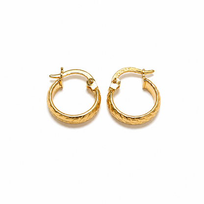 Nancy Hoop Earrings / 1gr / 1.4cm / 18k Italian Gold