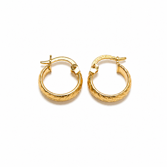 Nancy Hoop Earrings / 1gr / 1.4cm / 18k Italian Gold