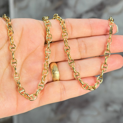 CADENA MARINER / 15.6g / 60cm/ 5mm/ ORO ITALIANO de 18k