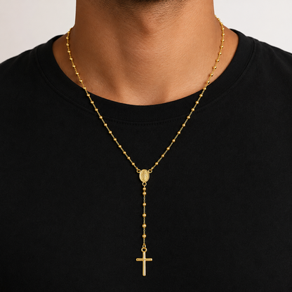 Rosary/ 5.26g/ 60cm/ 3mm/ 18K Italian Gold