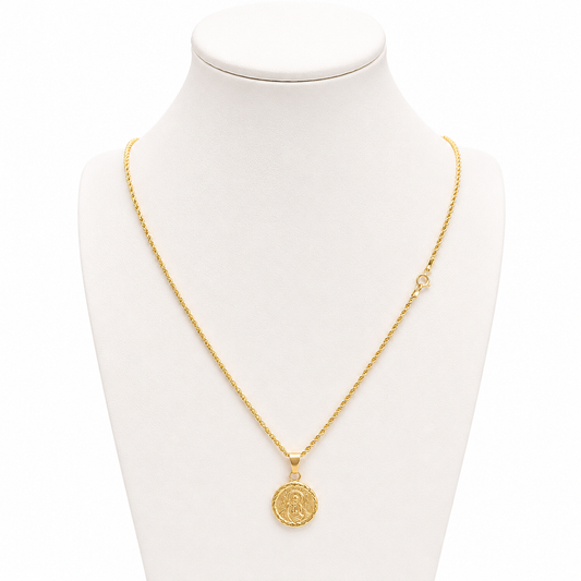 Rope Chain With Pendant/ 3.63g/ 60cm/ 2mm/ 18K Italian Gold