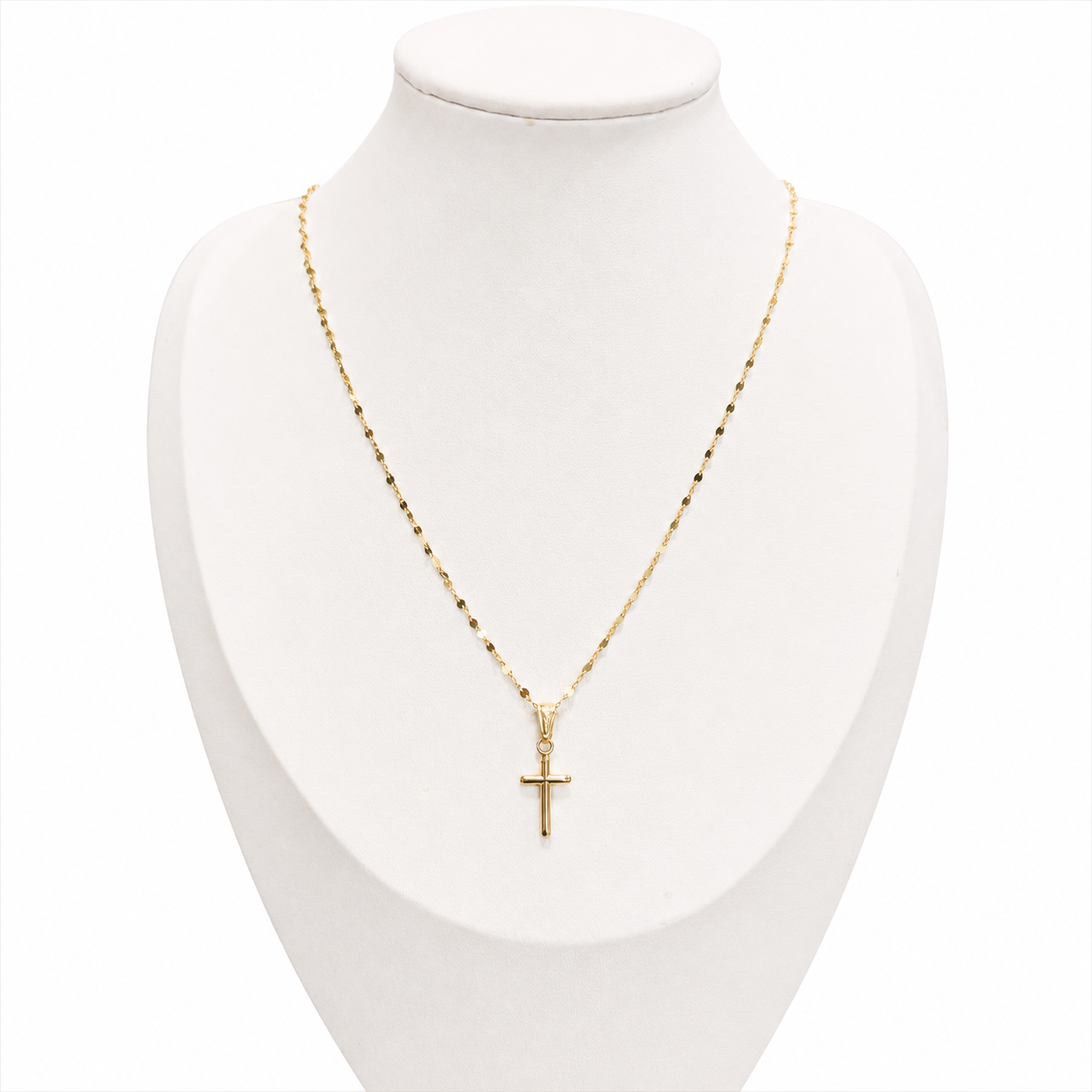 Mirror Flower Chain/ With Pendant/1.6g/ 50cm/ 2mm/ 18K Italian Gold