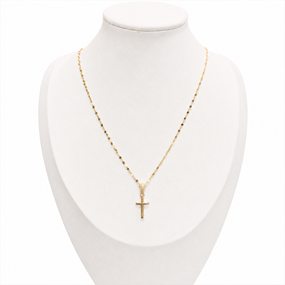 Mirror Flower Chain/ With Pendant/1.6g/ 50cm/ 2mm/ 18K Italian Gold