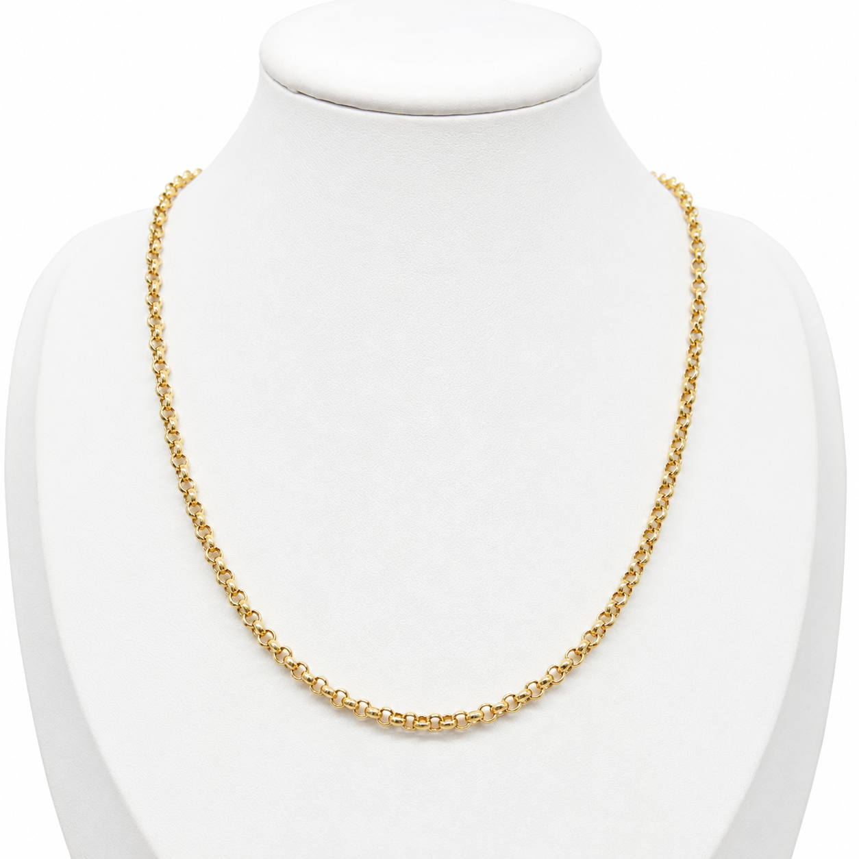 Roll On Chain  3.87g/ 45 cm / 3 mm/ 18K Italian Gold