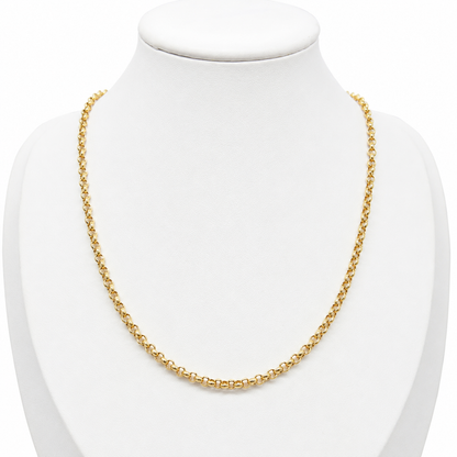 Roll On Chain  3.87g/ 45 cm / 3 mm/ 18K Italian Gold