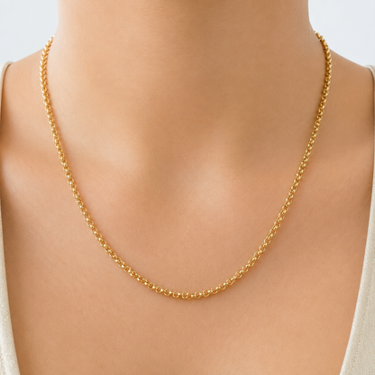 Roll On Chain/ 4 g/ 50 cm/ 3 mm/ 18K Italian Gold