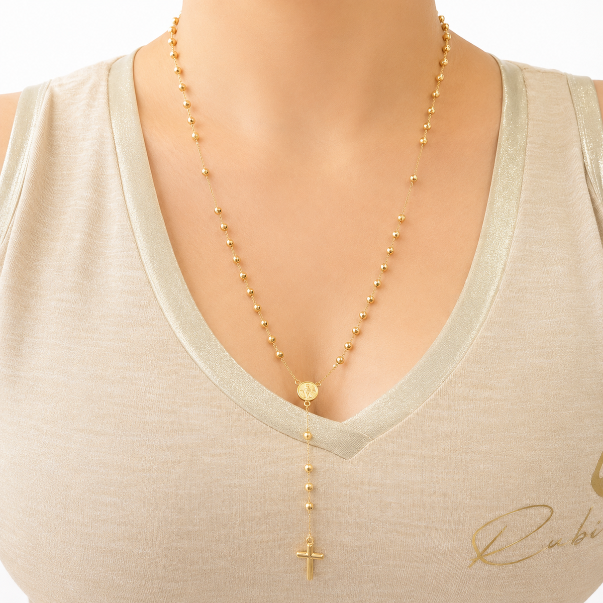 Rosary/ 12.38g/ 60cm/ 4mm/ 18K Italian Gold