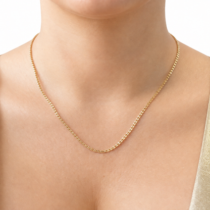 Ice Chain/ 4.04g/ 45cm/ 2mm/ 18K Italian Gold