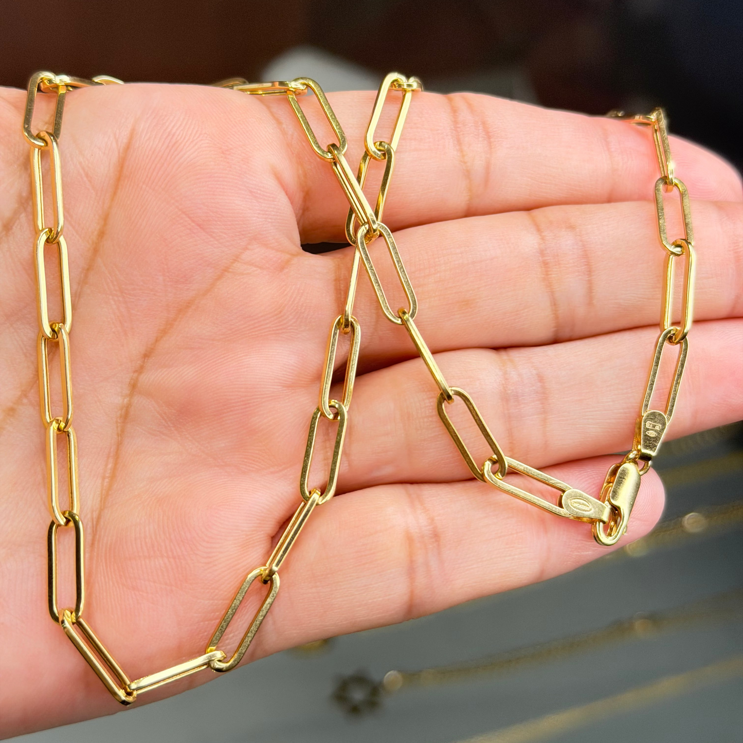 Clip Chain/ 6.65 g/ 45 cm/ 5 mm/ 18K Italian Gold