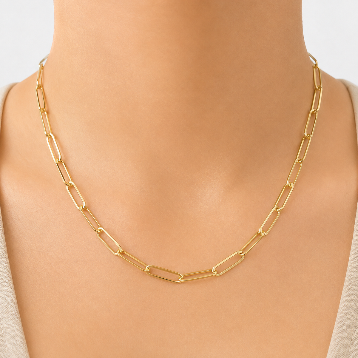 Clip Chain/ 6.65 g/ 45 cm/ 5 mm/ 18K Italian Gold