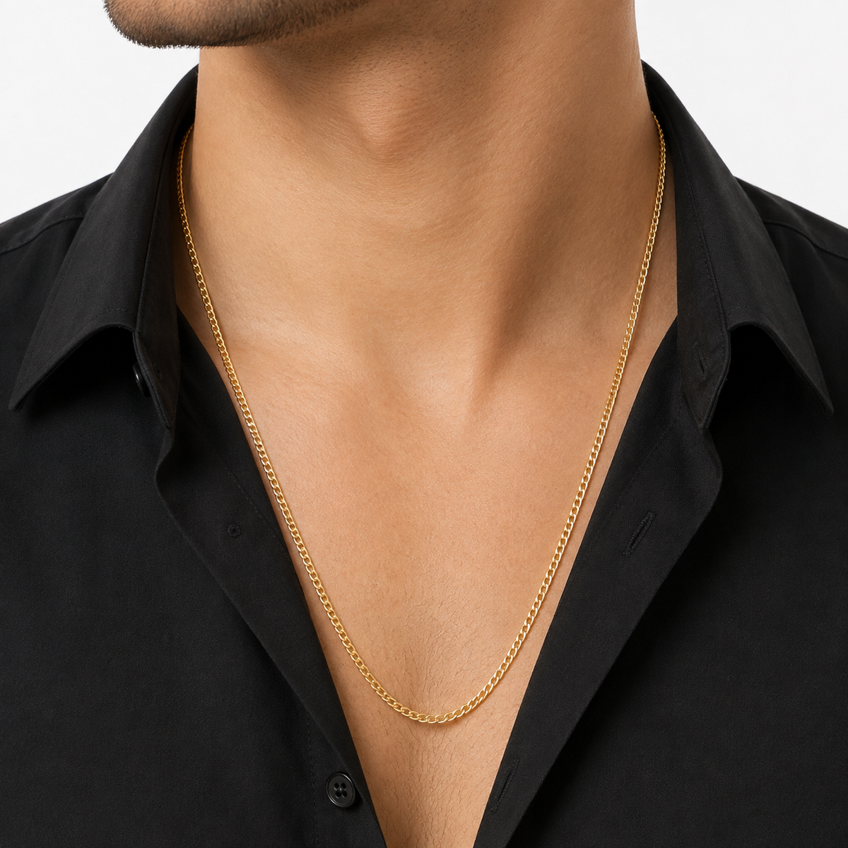 Mini Cuban Chain/ 2.96g/ 60cm/ 3mm/ 18K Italian Gold