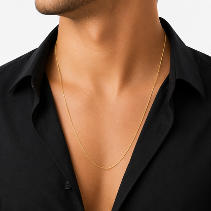 Cadena Veneciana 3.2g/ 60cm/ 1mm/ Oro italiano de 18K