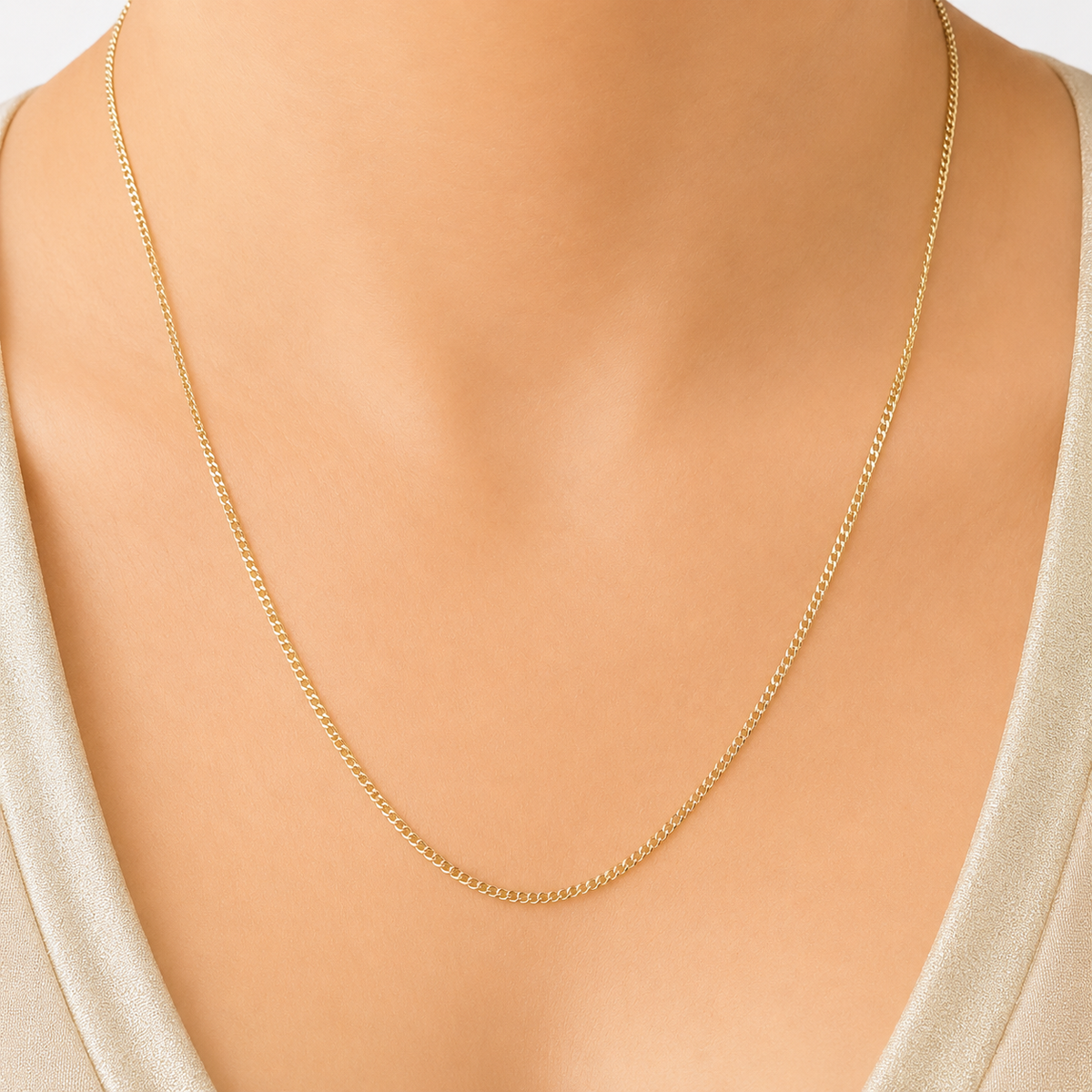 Mini Cuban Chain / 1.8g/ 50cm/ 1mm/ 18K Italian Gold