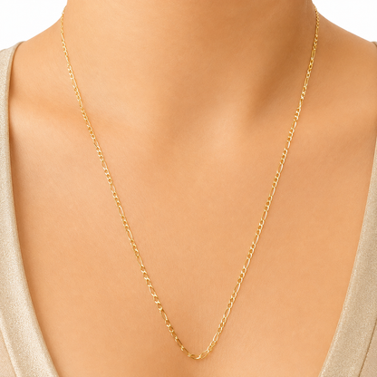 Figaro Chain/ 1.6g/ 50cm/ 2mm/ 18K Italian Gold