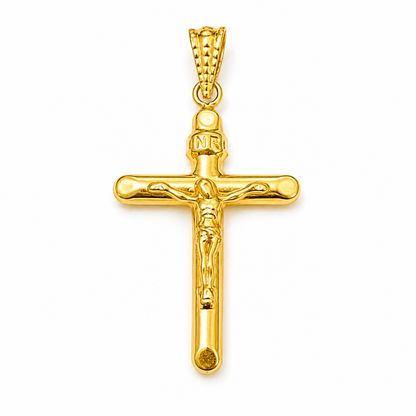 Crucifix Pendant / 1.51gr / 4cm / 18K Italian Gold