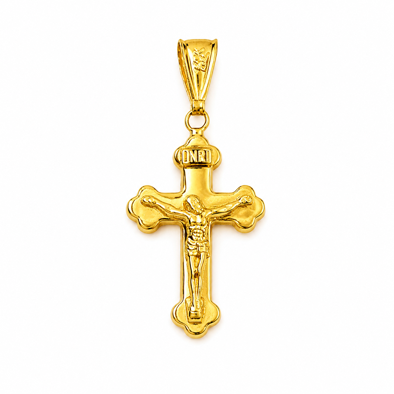 Crucifix Pendant / 1.48gr / 3.8cm / 18K Italian Gold