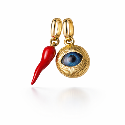 COLGANTE DE CUERNO Y OJO TURCO