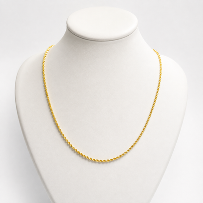 Rope Chain/ 2.64g/ 45cm/ 2.7mm/ 18K Italian Gold