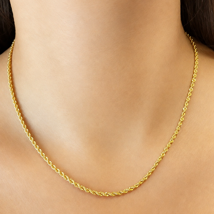 Rope Chain/ 2.64g/ 45cm/ 2.7mm/ 18K Italian Gold