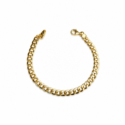 Pulsera Cubana / 5.1g/ 19cm/ 6mm/ Oro Italiano 18K