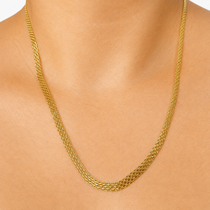 Bismarck Chain/ 5.07g/ 50cm/ 4mm/ 18K Italian Gold