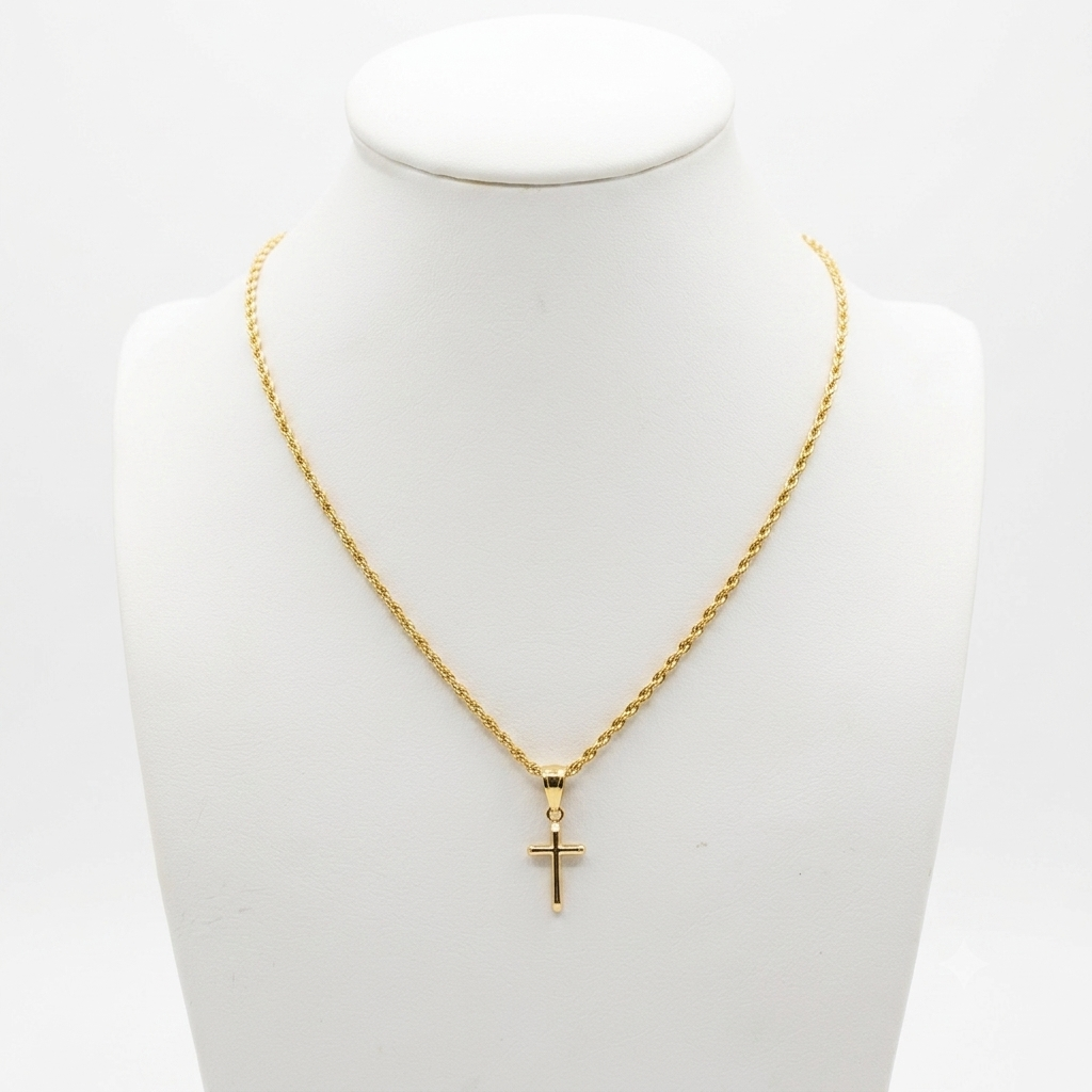 Baby Rope  Chain with Pendant/ 1.8g/ 40cm/ 2mm/ 18K Italian Gold
