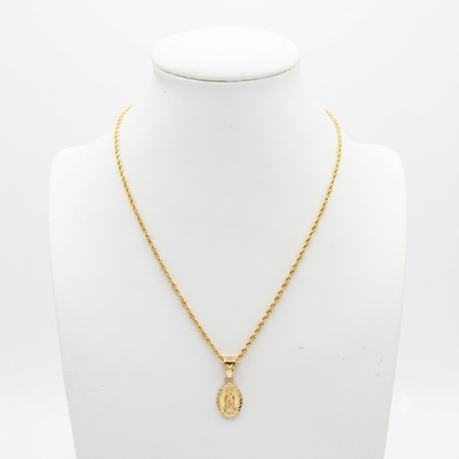 Baby Rope  Chain with Pendant/ 1.95g/ 40cm/ 2mm/ 18K Italian Gold