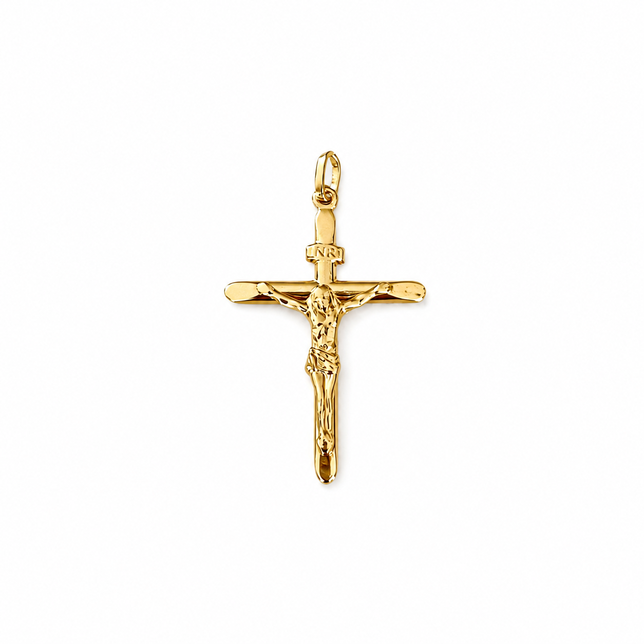 Colgante de cruz / 2.42gr / 4.5cm / Oro italiano de 18K