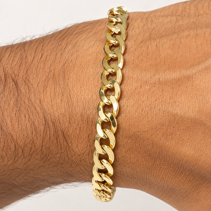 Cubana Bracelet / 4.75 gr / 20 cm / 6 mm / 18K Italian Gold