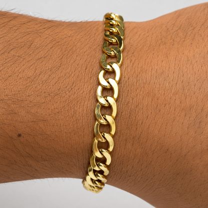 Cubana Bracelet / 5 gr / 20.5 cm / 6 mm / 18K Italian Gold
