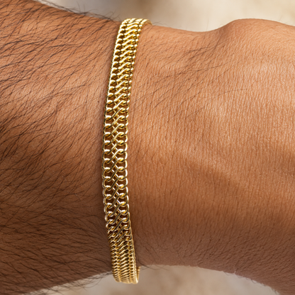 Sedusa Bracelet / 2.55 gr / 19 cm / 5 mm / 18K Italian Gold