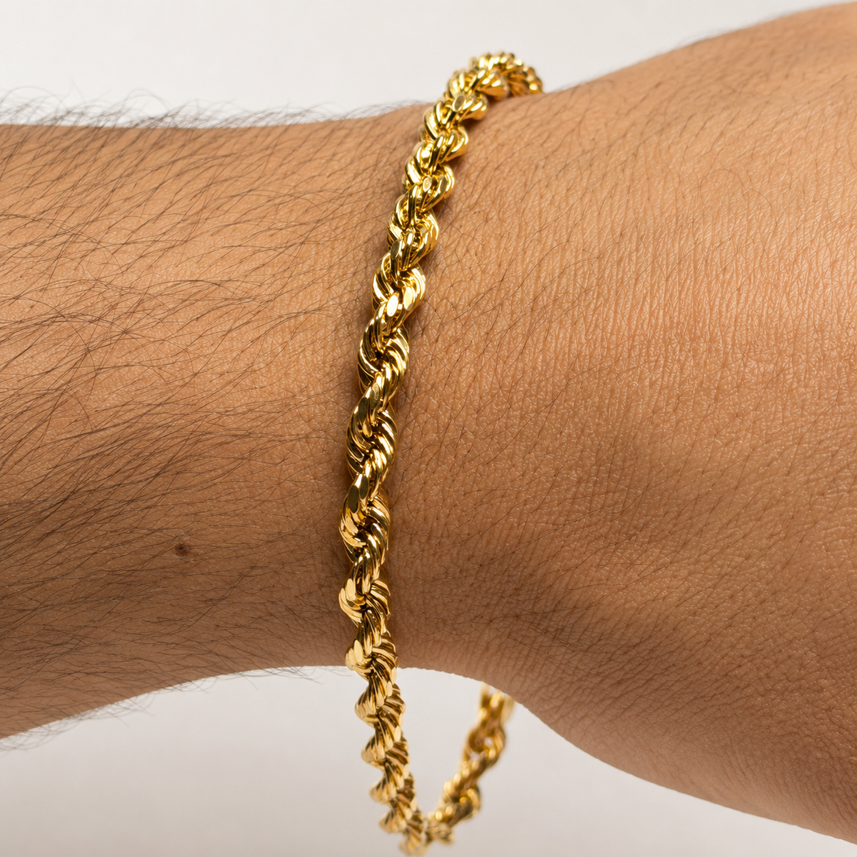 Rope Bracelet / 5.68 gr / 20.5 cm / 5 mm / 18K Italian Gold