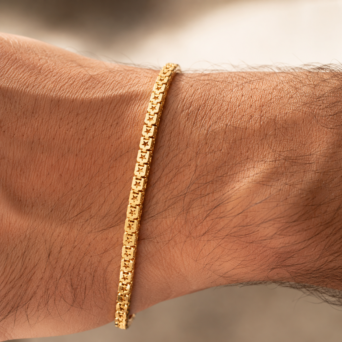 Special Bracelet/ 4.9g/ 21cm/ 4mm/ 18K Italian Gold