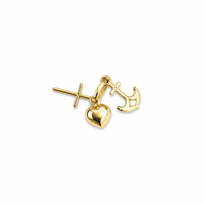 Tres Gracias  / 0.85g / 2 cm / 18K Italian Gold