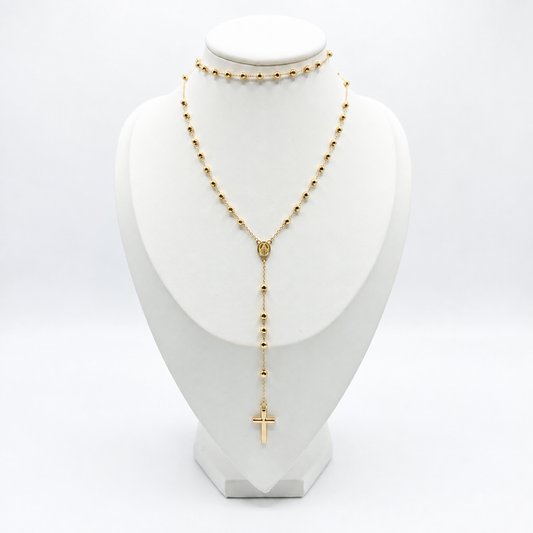Rosary/ 12.38g/ 60cm/ 4mm/ 18K Italian Gold