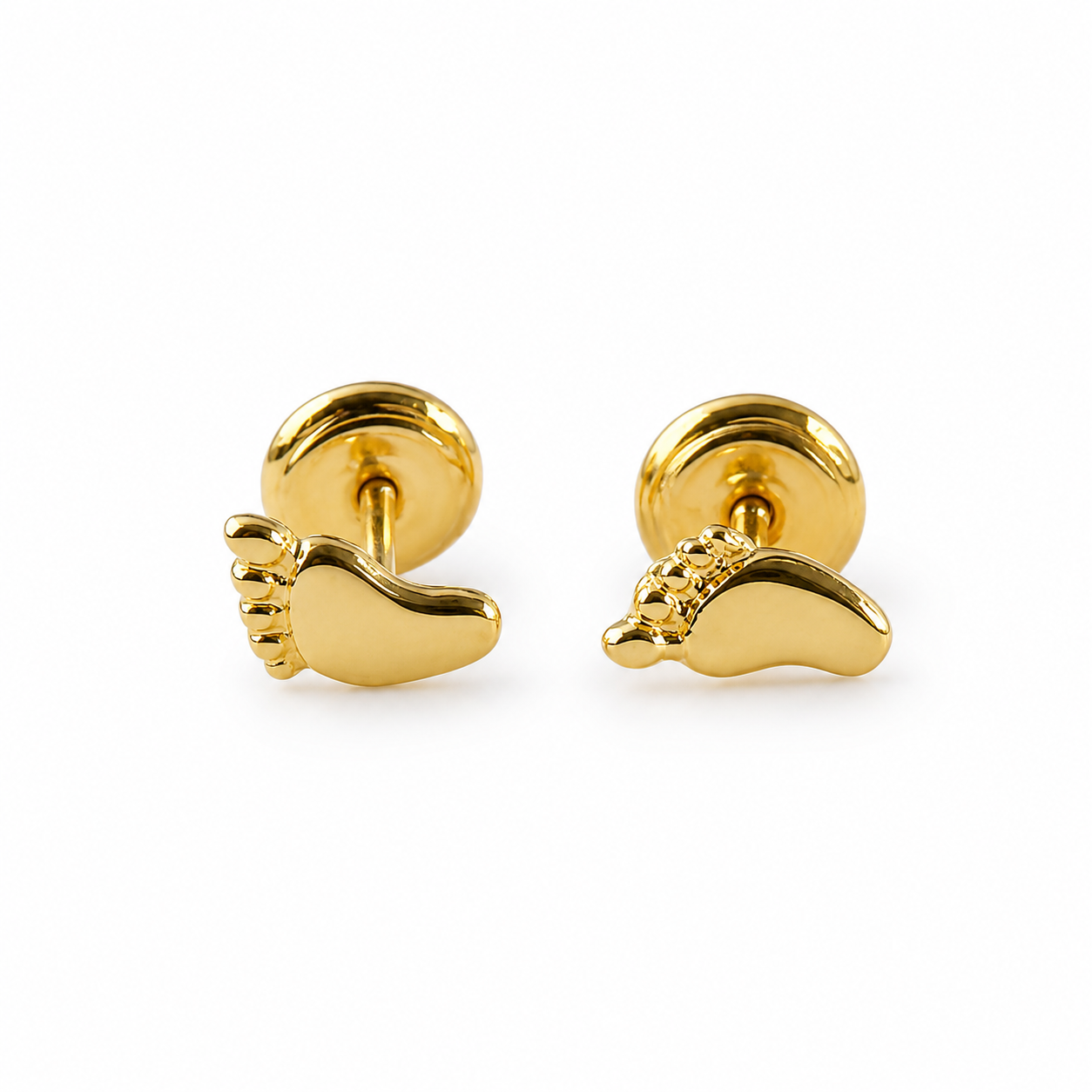 PENDIENTES DE BOTON HUELLAS