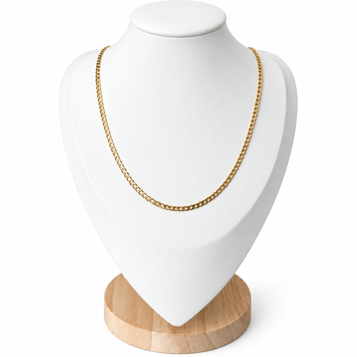 Cubana Link Chain/ 3.9 g/ 50cm/ 3 mm/ 18K Italian Gold