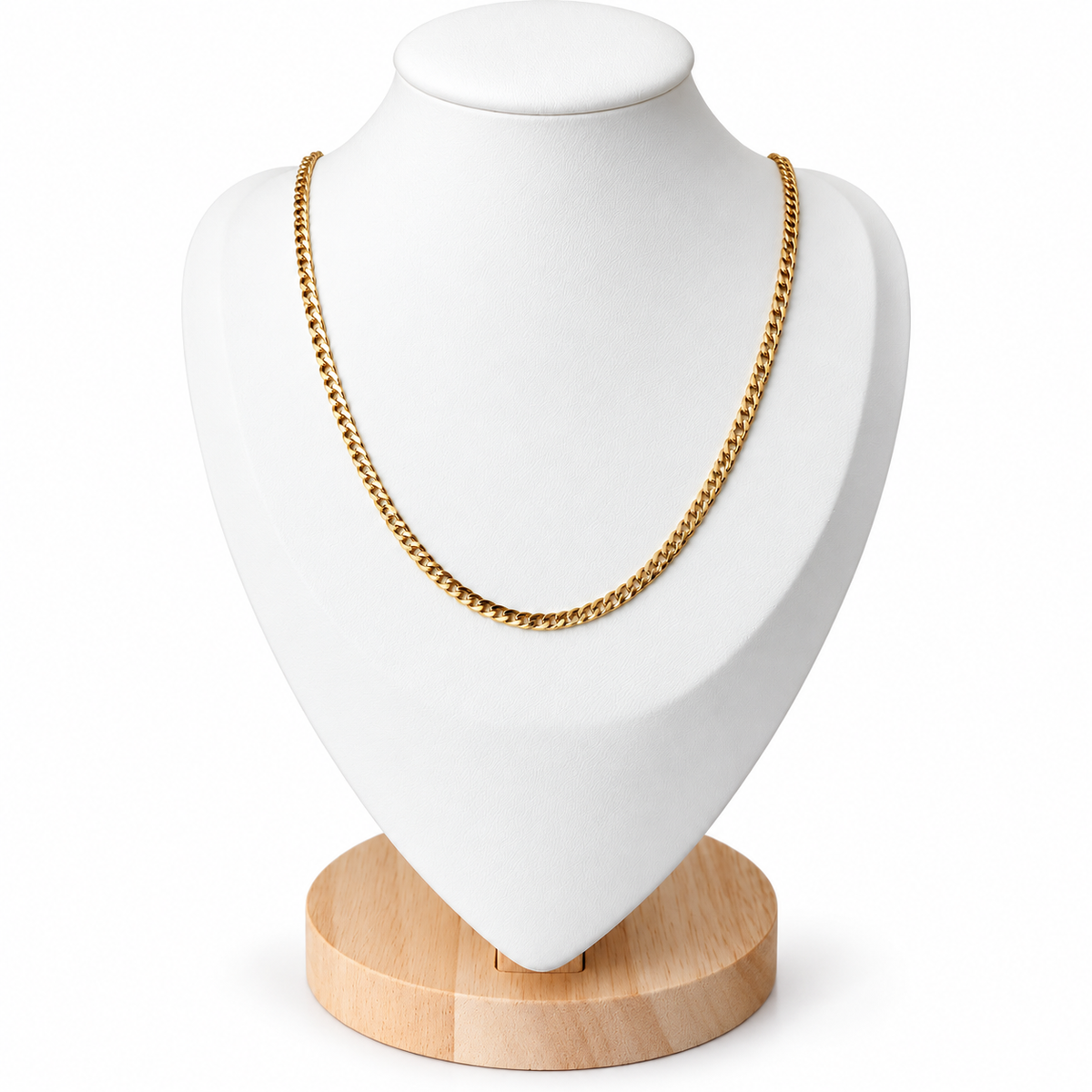 Cubana Link Chain/ 5.96g/ 50cm/ 4mm/ 18K Italian Gold