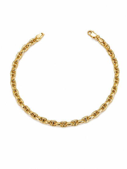 Pulsera Mariner/ 3.81g/ 20cm/ 4mm/ Oro italiano de 18K