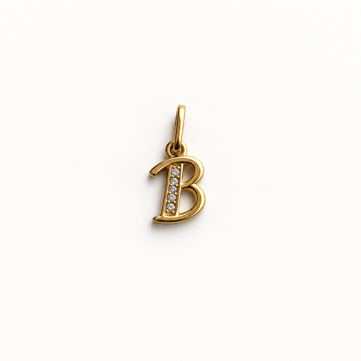 Colgante Letra B / 0.75 gr / 1.5 cm / Oro italiano de 18K