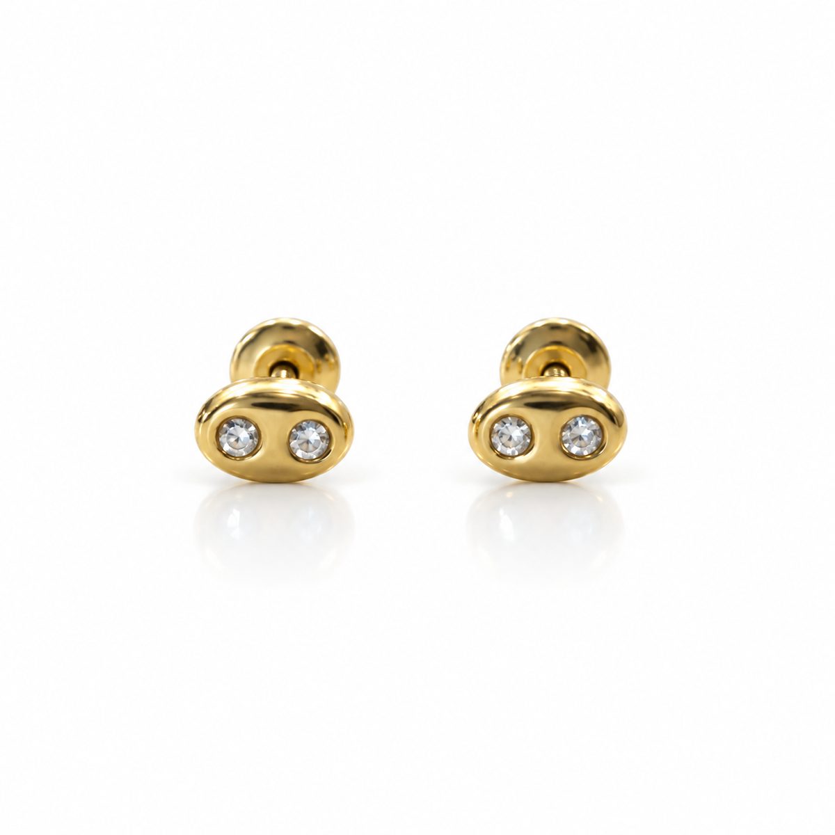 Gucci Stud Earrings with Stone
/ 5mm / 18K Italian Gold