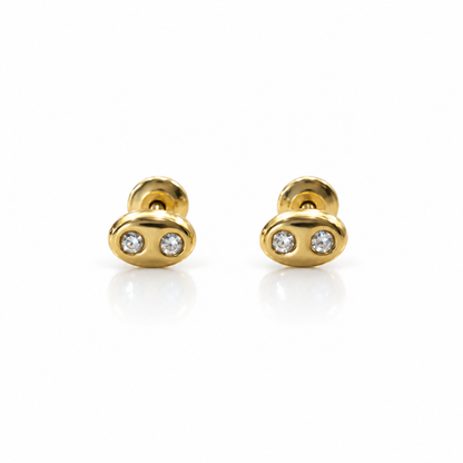 Gucci Stud Earrings with Stone
/ 5mm / 18K Italian Gold